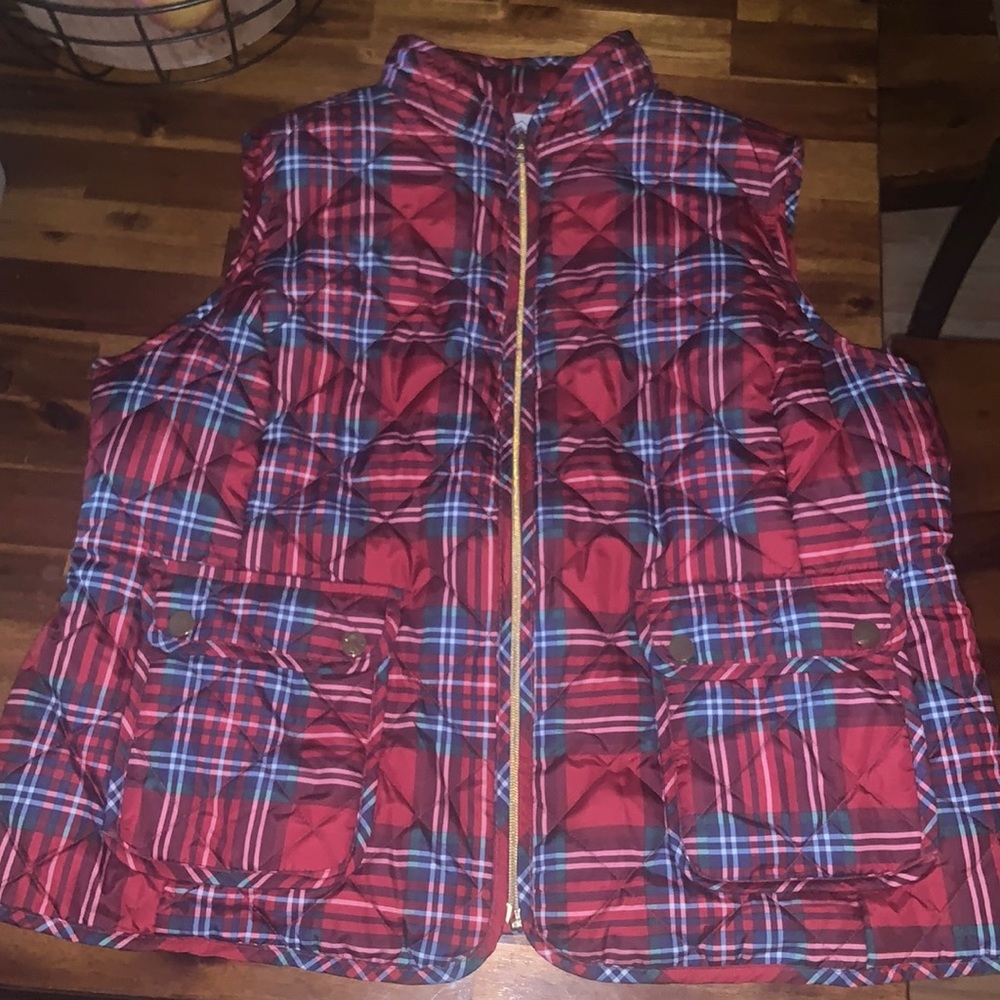 Ladies red and green vest